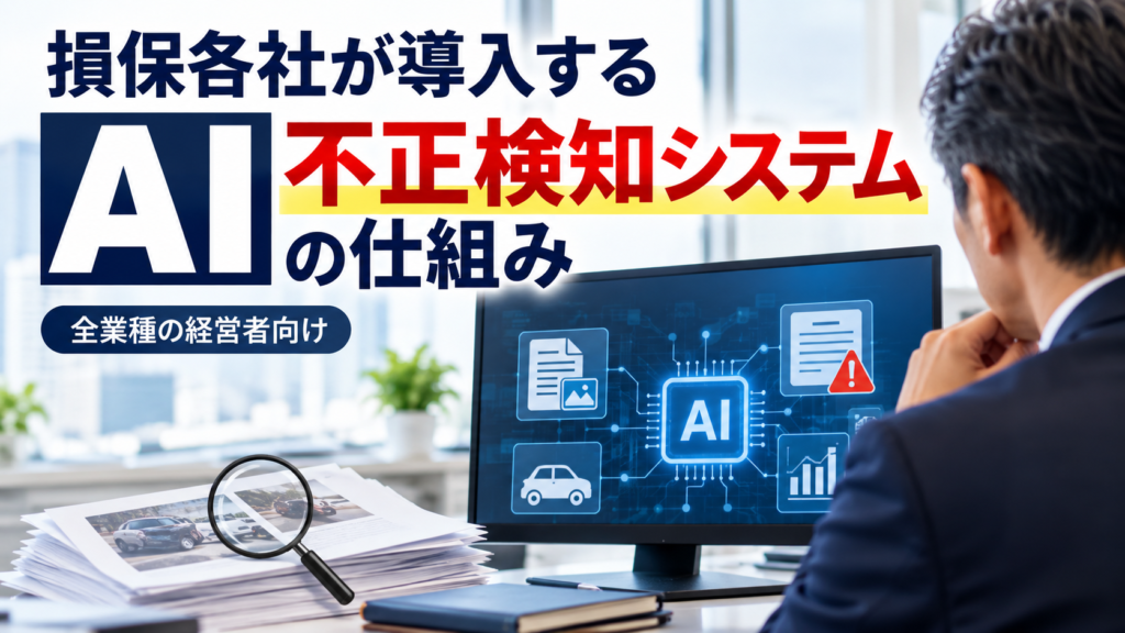 損保各社のAI不正検知システムとは？仕組みと保険金請求の注意点