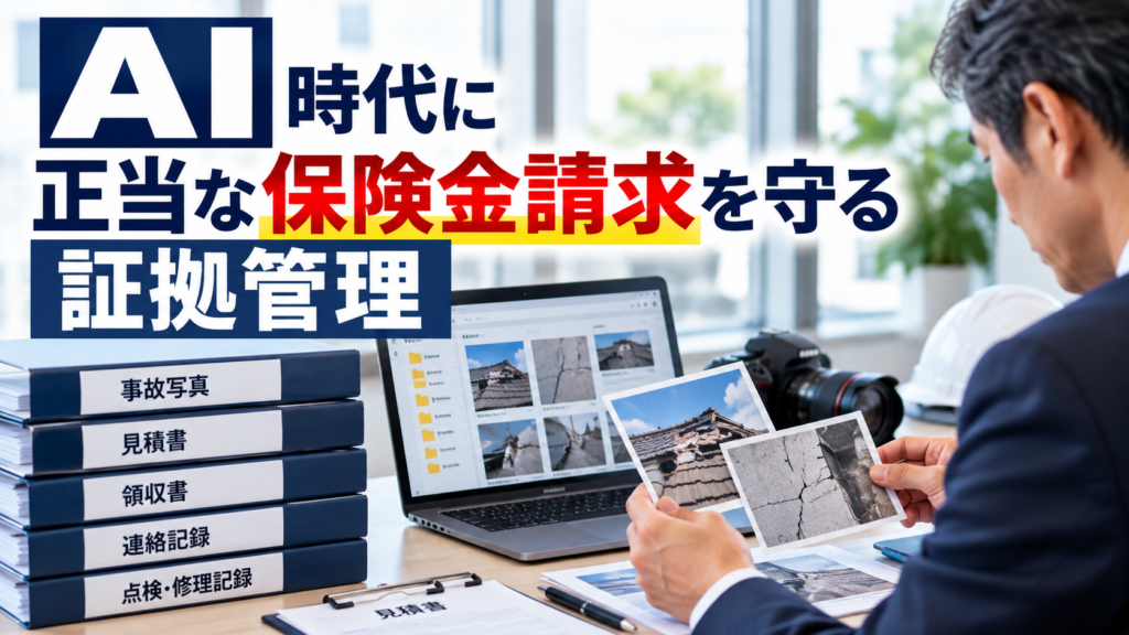 AI時代の保険金請求を守る証拠管理｜経営者が備える実務対策