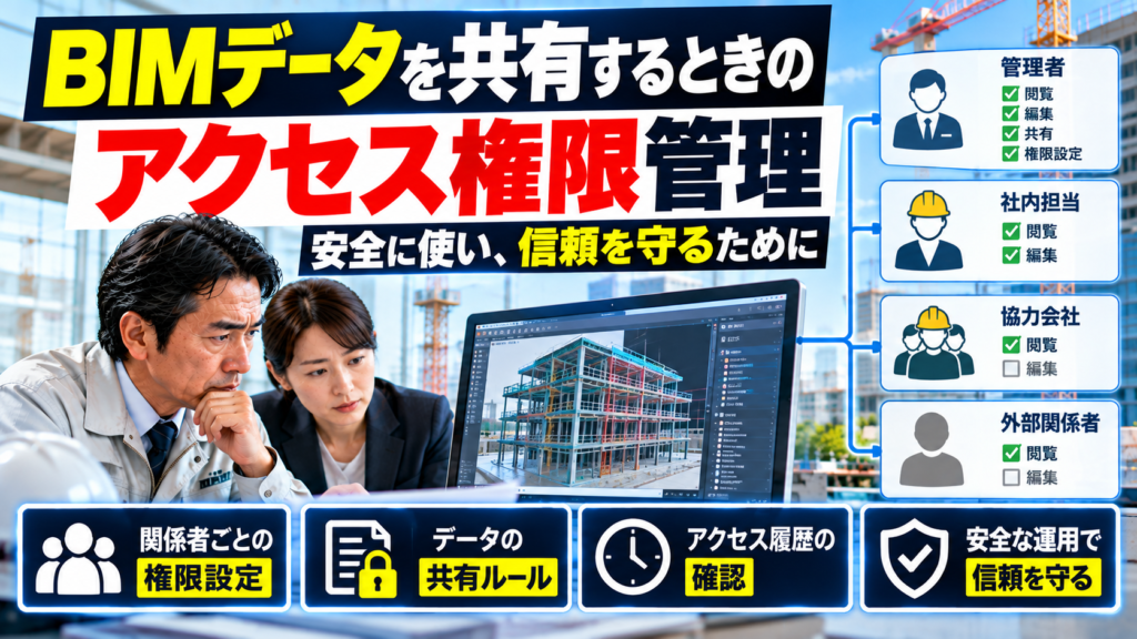 BIM共有で情報流出？建設会社が守るアクセス権限の設定と点検手順