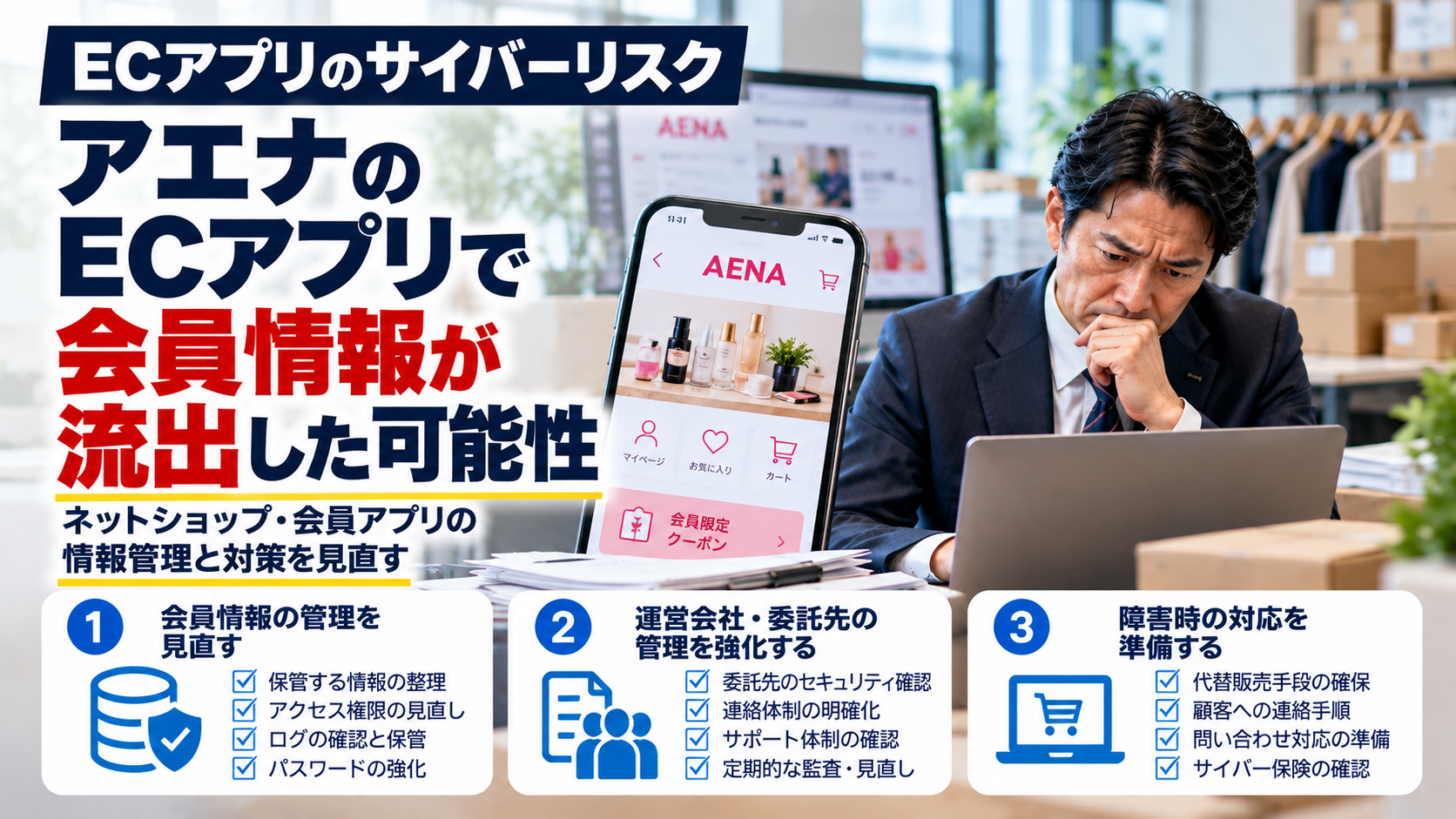 アエナECアプリに不正アクセス｜最大81万人の情報閲覧の可能性