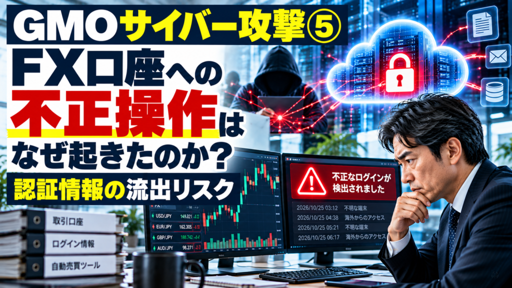 GMOのFX口座不正操作はなぜ？原因と被害を防ぐ対策を解説