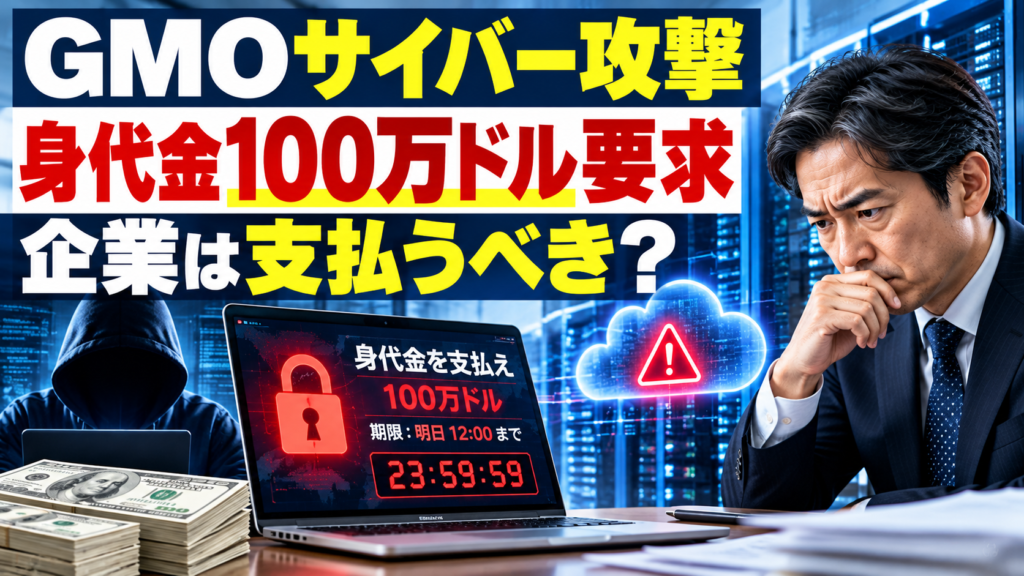 GMO身代金100万ドル要求！企業は支払うべきか徹底解説