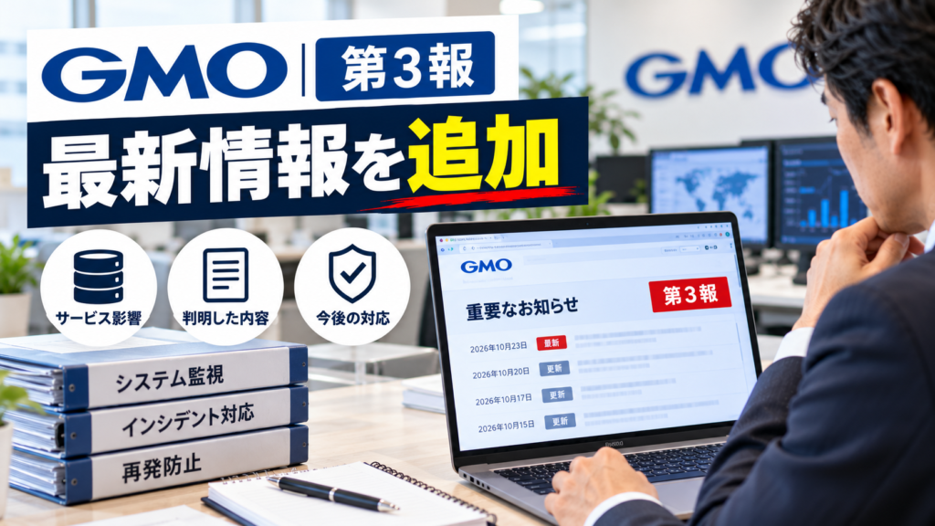 GMO不正アクセス第3報｜全セッション切断と最新対策
