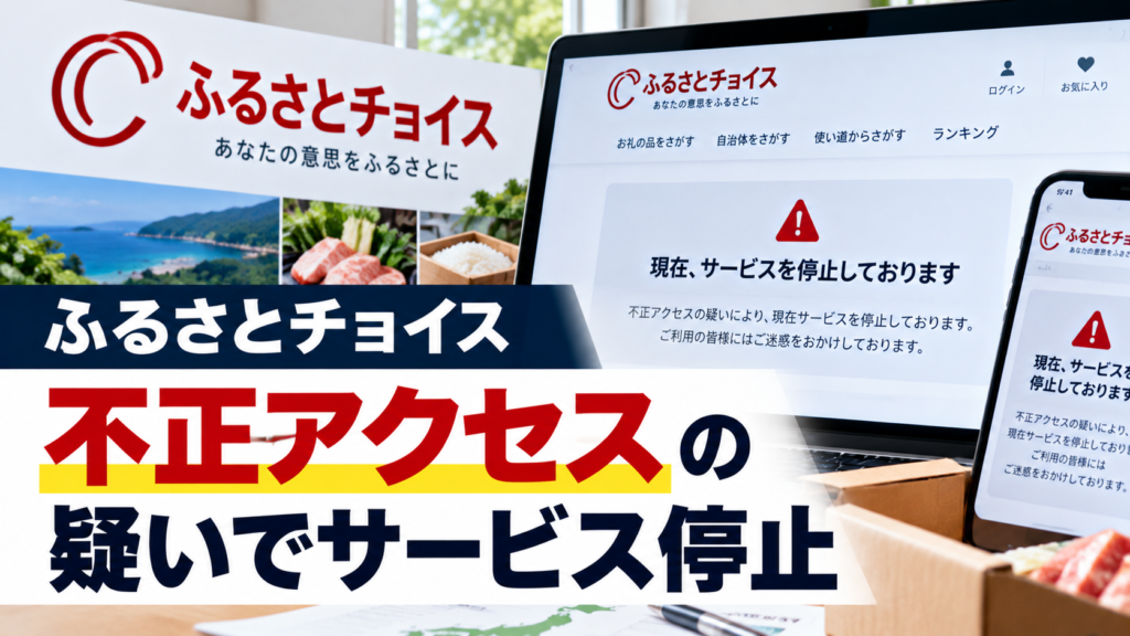 ふるさとチョイス不正アクセス疑い｜サービス停止と企業の初動対応