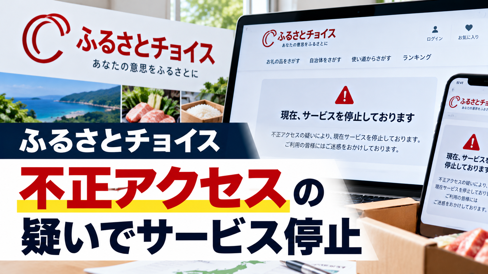 ふるさとチョイス不正アクセス疑い｜サービス停止と企業の初動対応