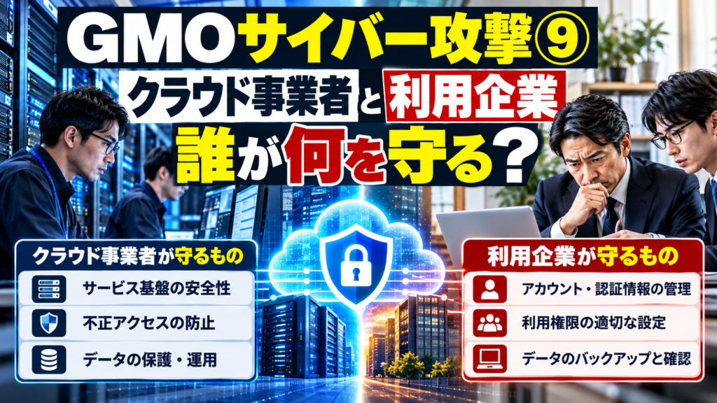 GMOサイバー攻撃で問われるクラウド事業者と利用企業の責任