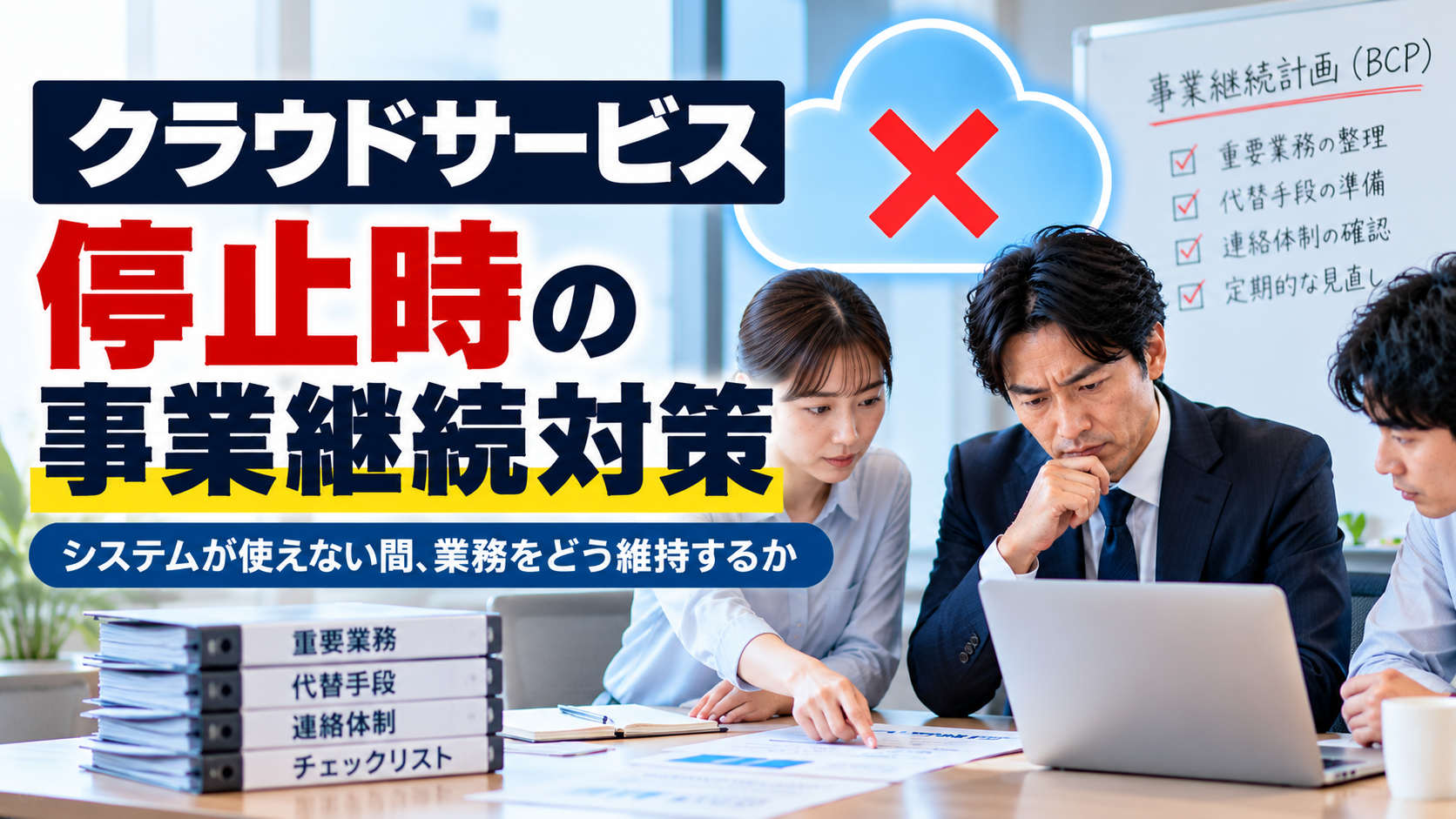 クラウドサービス停止時の事業継続対策と業務維持の実践手順