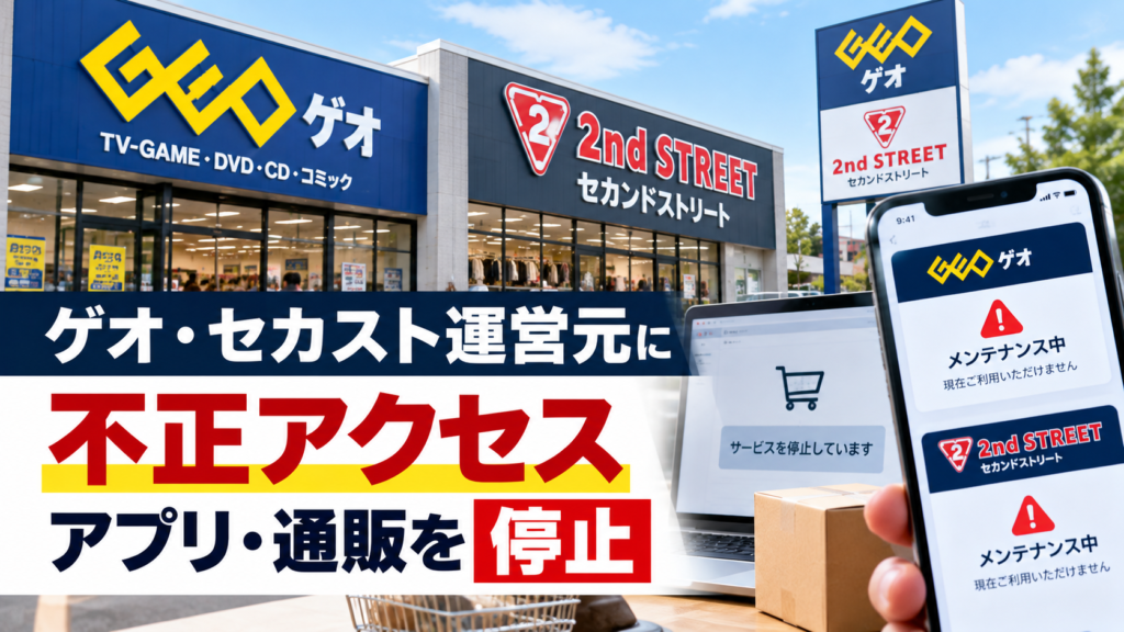 ゲオ・セカスト不正アクセス｜通販停止が売上と店舗に与える影響とは