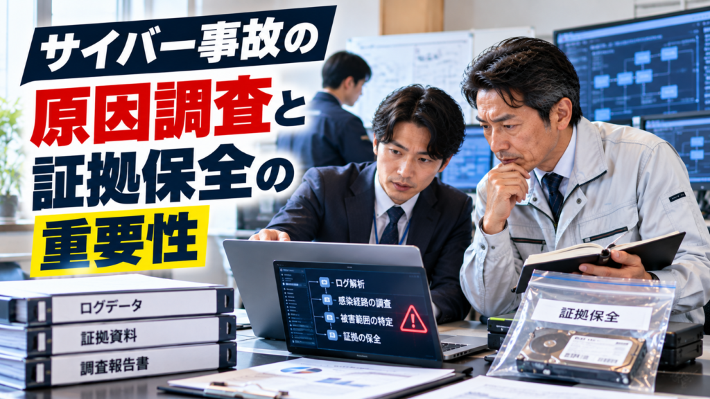 サイバー事故の原因調査と証拠保全｜建設会社が守るべき初動対応