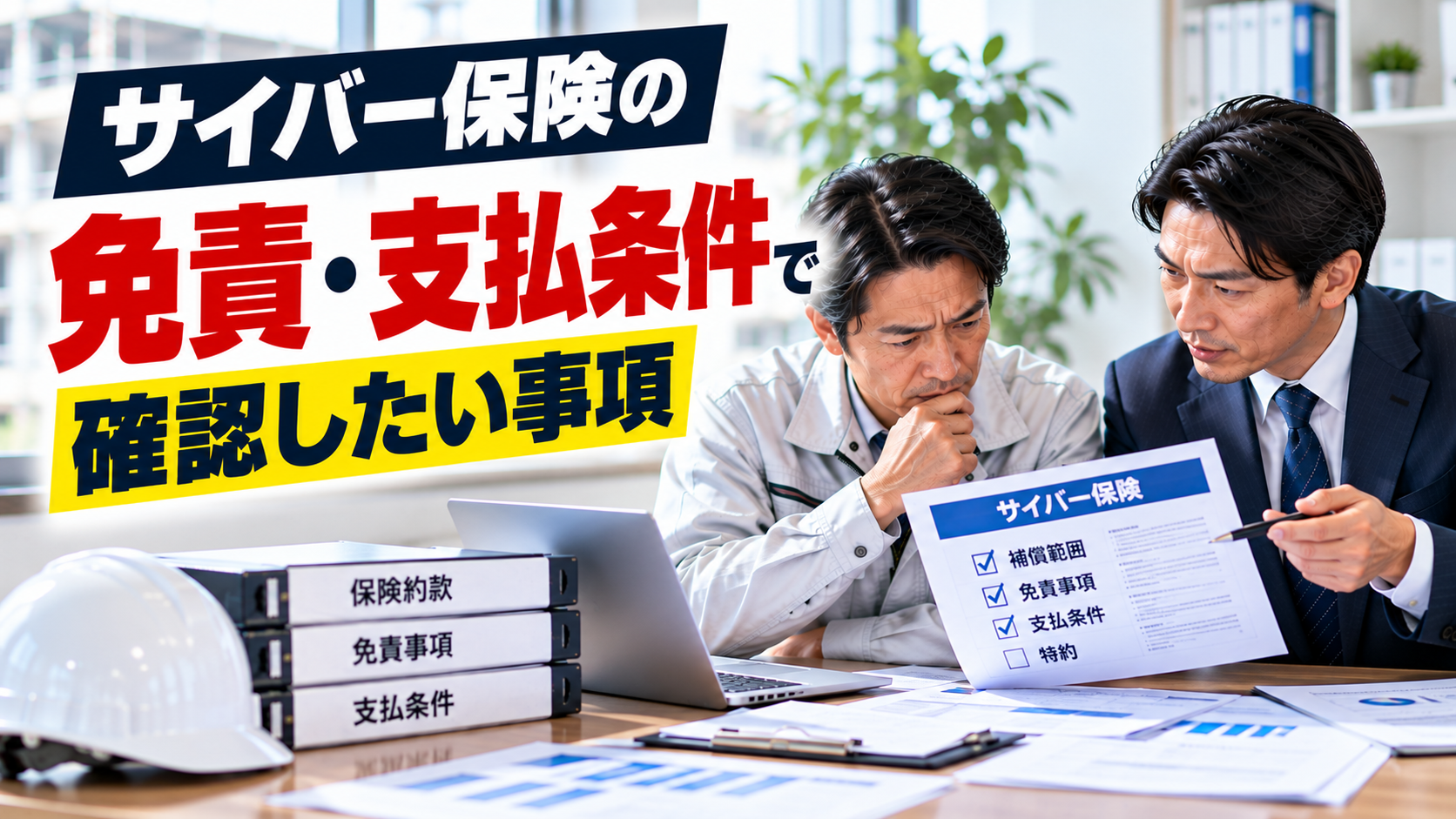 サイバー保険の免責・支払条件｜建設会社が確認したい重要事項
