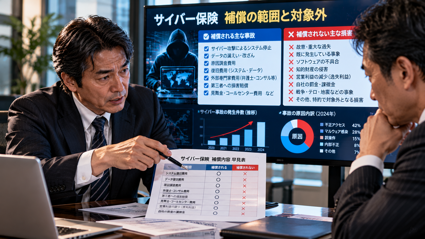 サイバー保険の落とし穴！補償される事故・されない損害の境界線