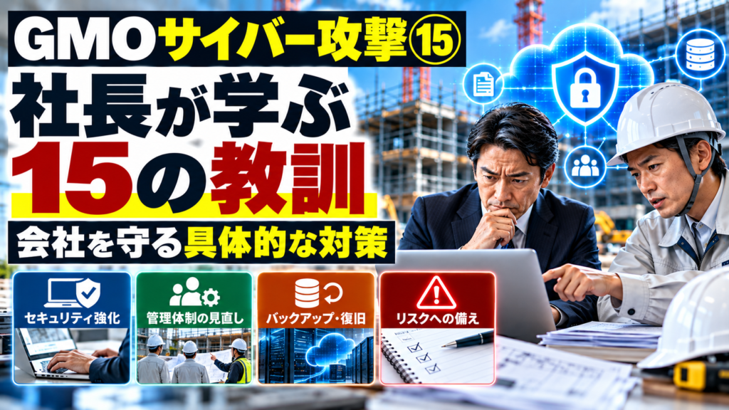 GMOサイバー攻撃⑮｜中小企業の社長が学ぶ15の教訓
