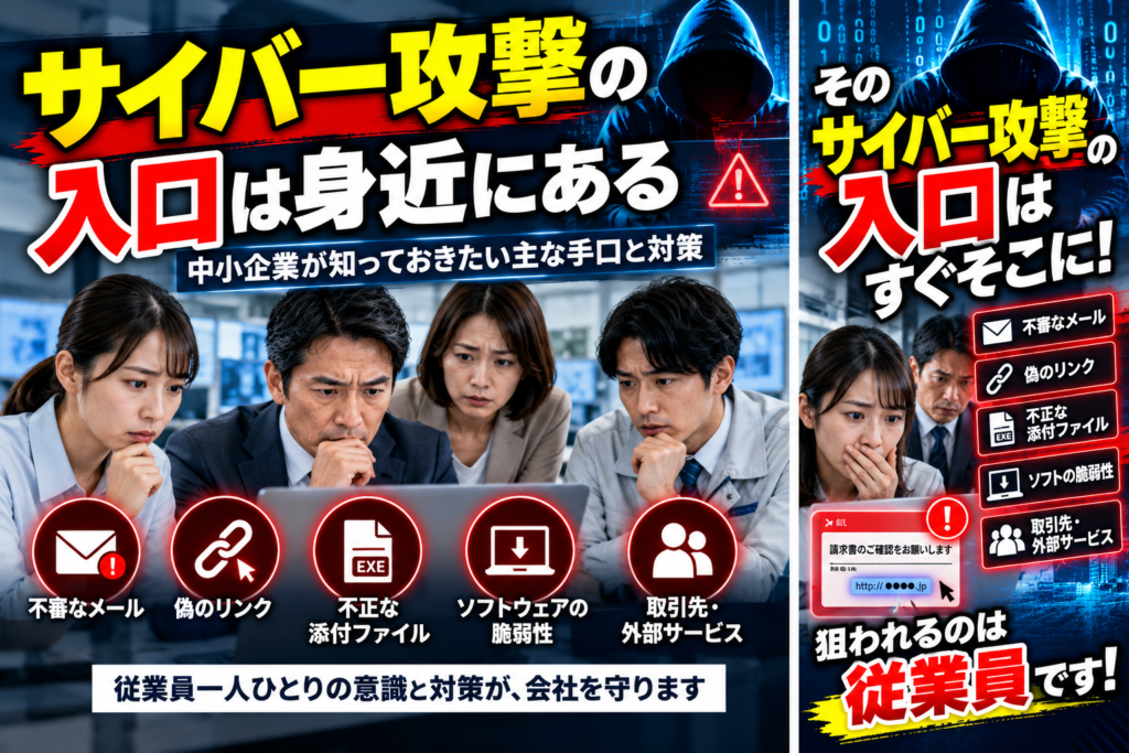 サイバー攻撃の入口は身近にある！従業員が知っておきたい5つの注意点