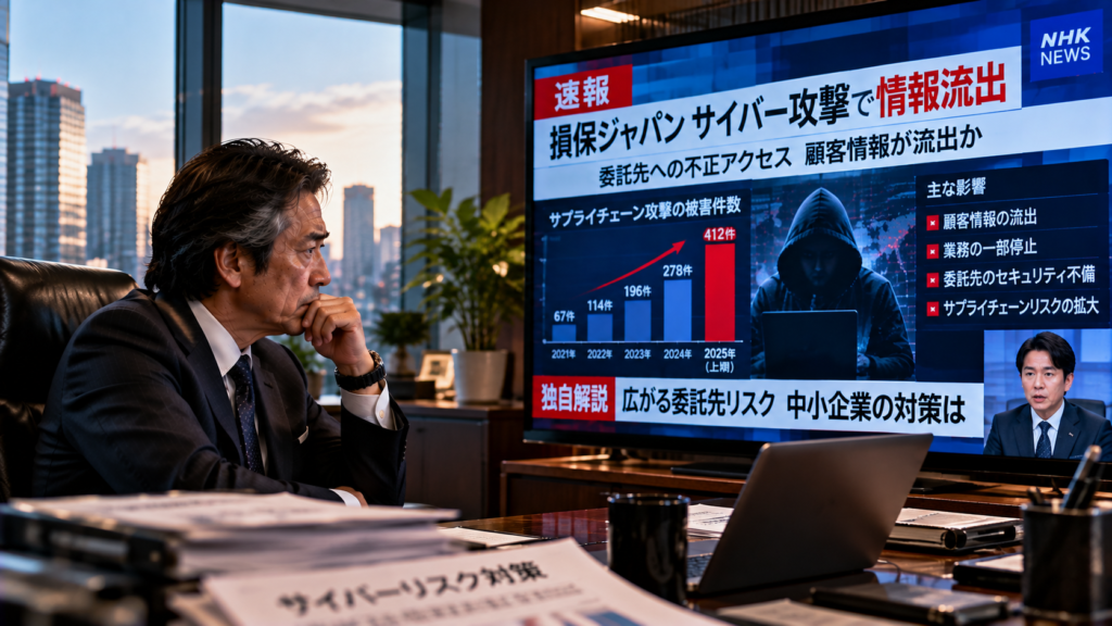 損保ジャパン流出に学ぶ委託先リスク管理と中小企業対策の実務対応