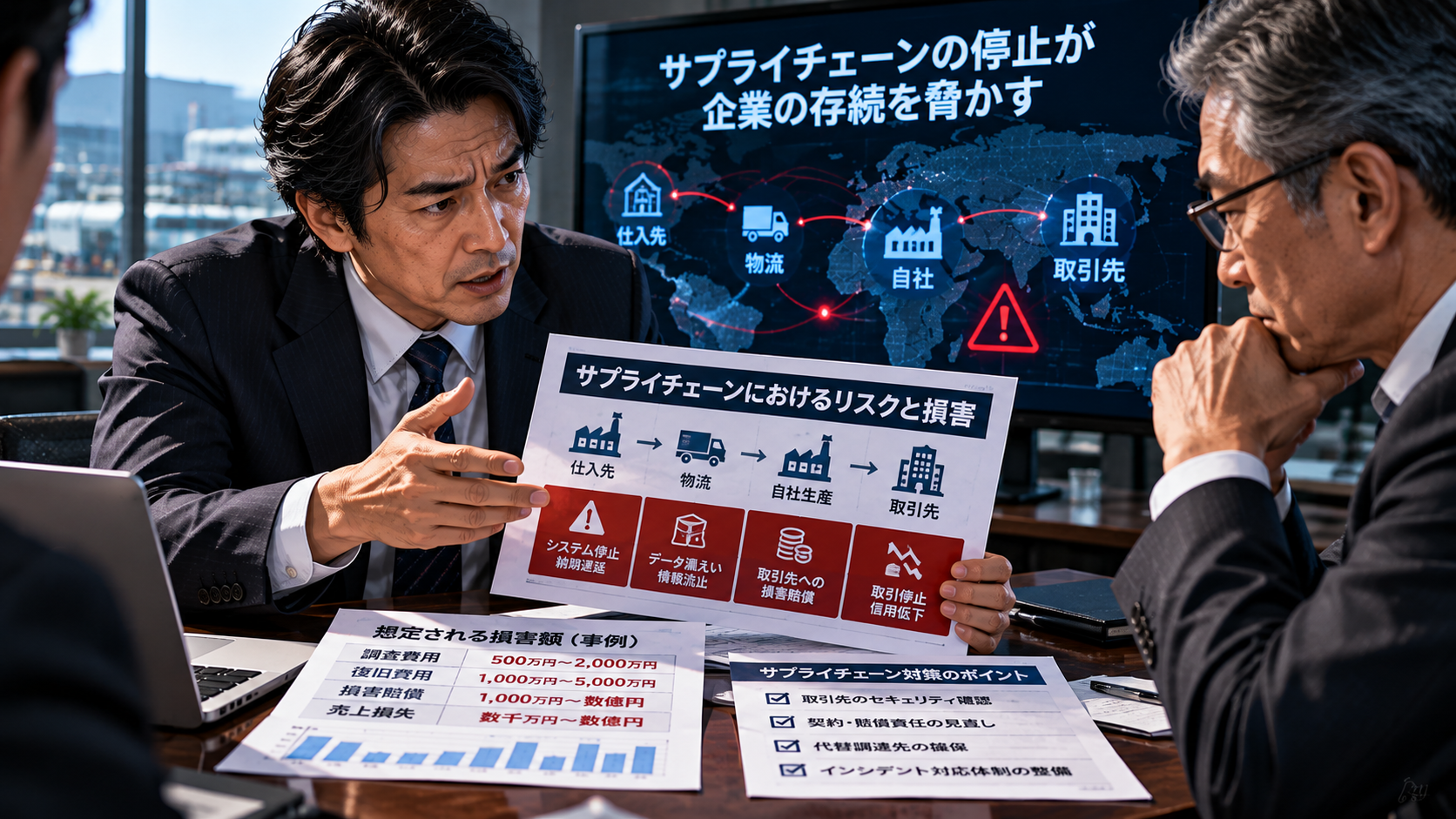 取引先への損害賠償を防ぐ！サプライチェーン防衛の重要対策