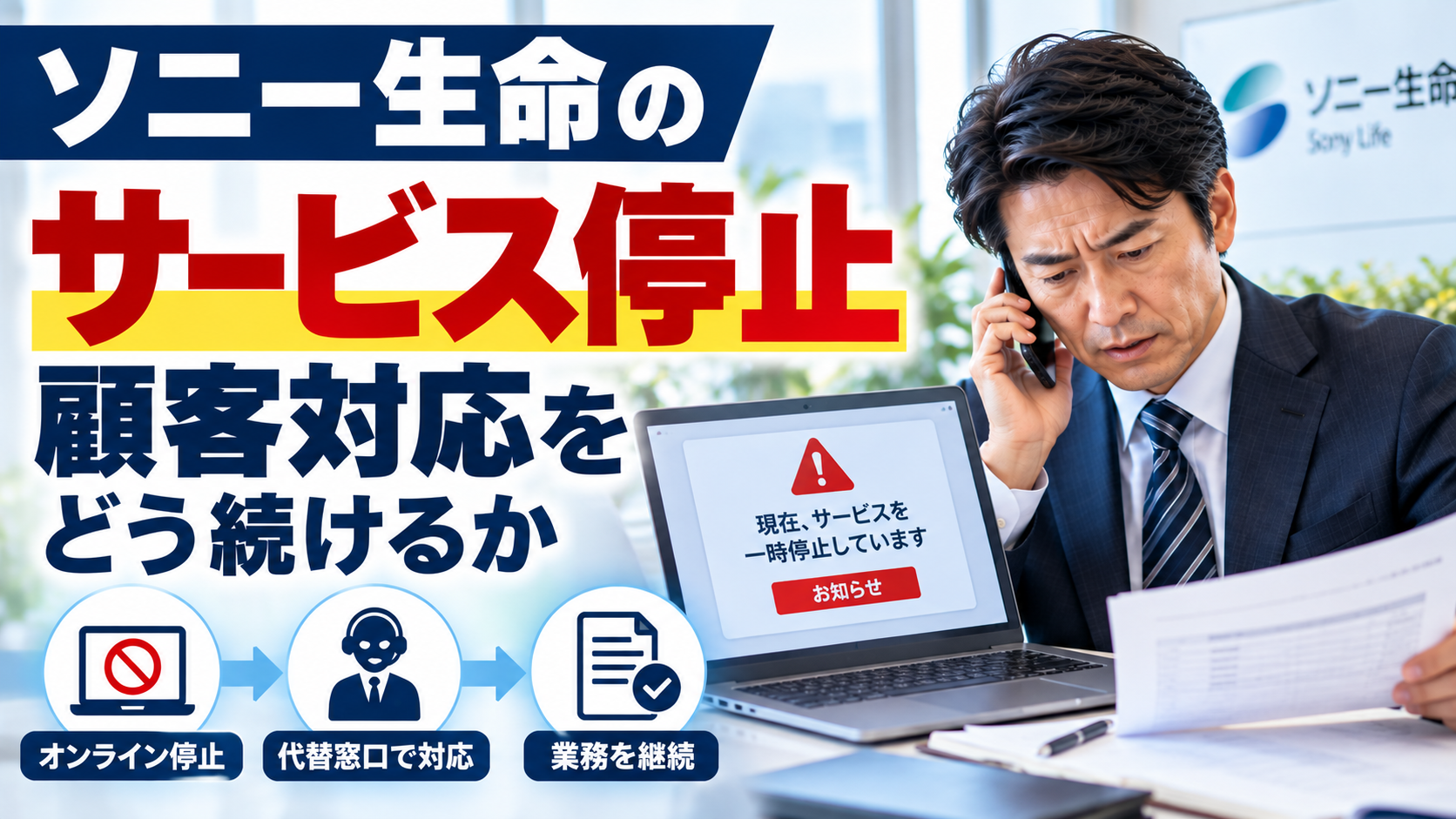 ソニー生命のサービス停止｜顧客対応をどう続けるか