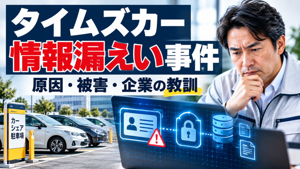 タイムズカー情報漏えい事件とは？原因・被害と企業の対策