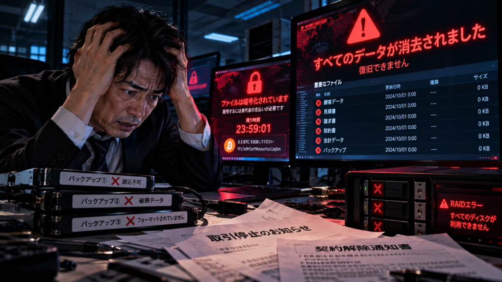 中小企業のバックアップ全滅！全データ消失が招く倒産の危機