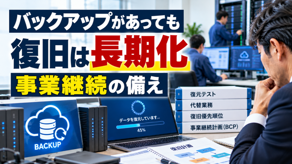 バックアップがあっても復旧は長期化｜会社を守る事業継続の備え