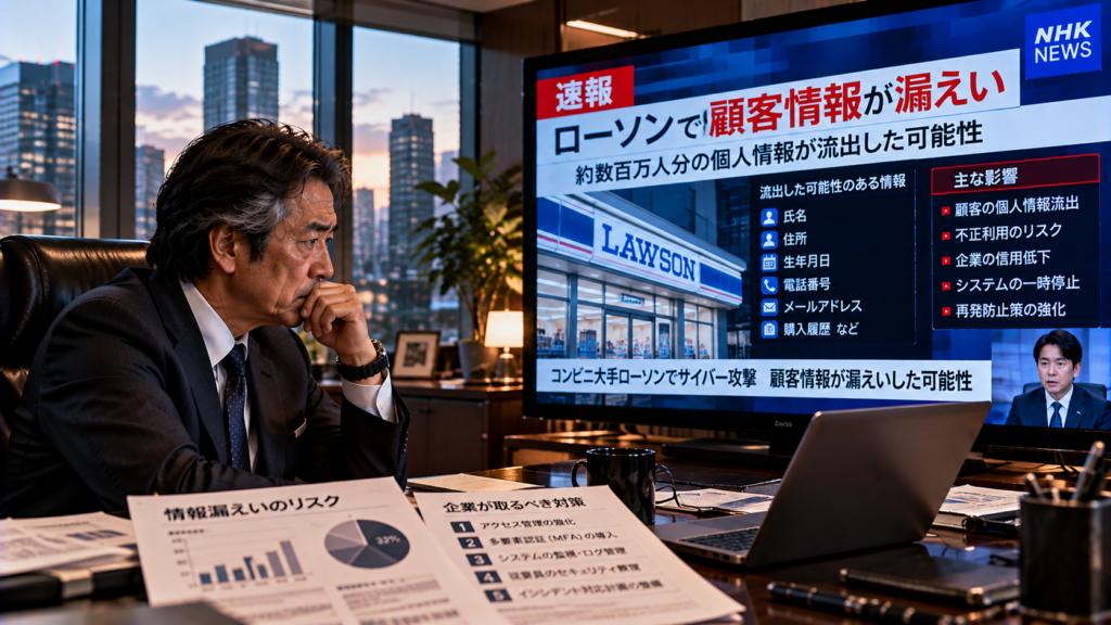 ローソン情報漏えいに学ぶ中小企業の実務防衛策と今後に備える対策