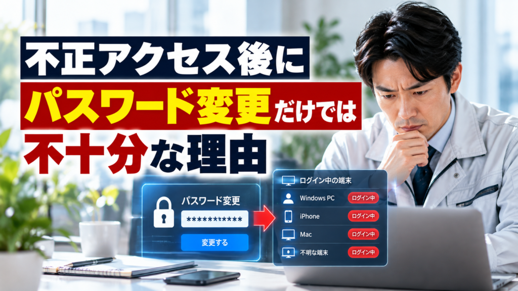 不正アクセス後にパスワード変更だけでは不十分な理由と実務対策
