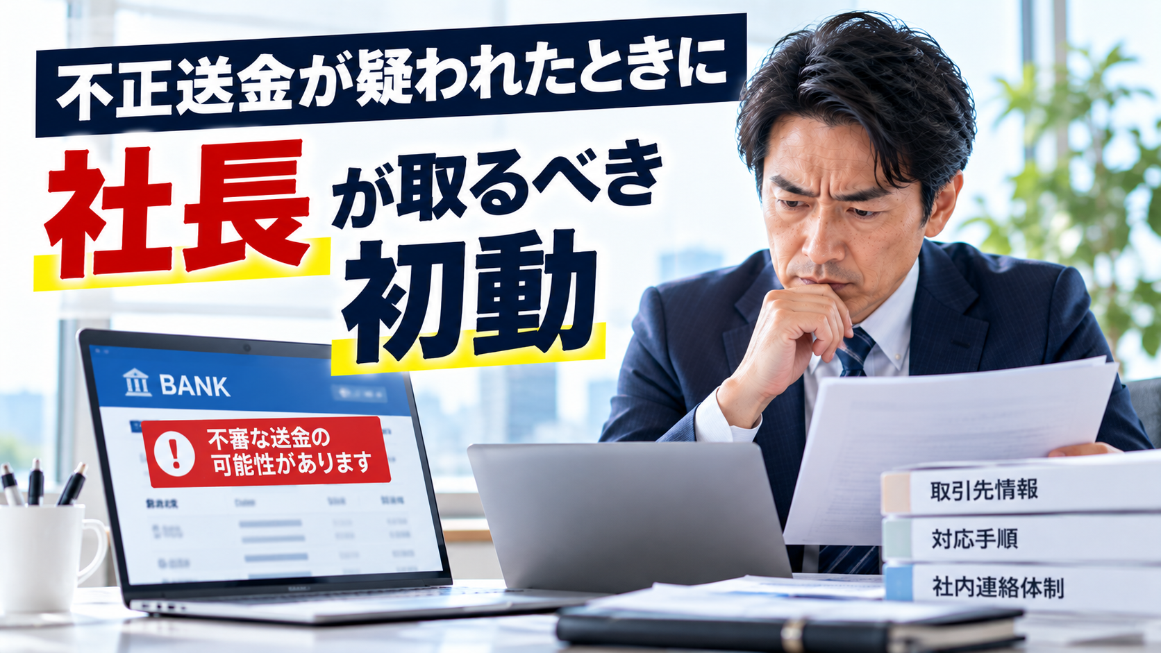 不正送金が疑われたら｜建設会社の社長が取るべき初動と対応手順