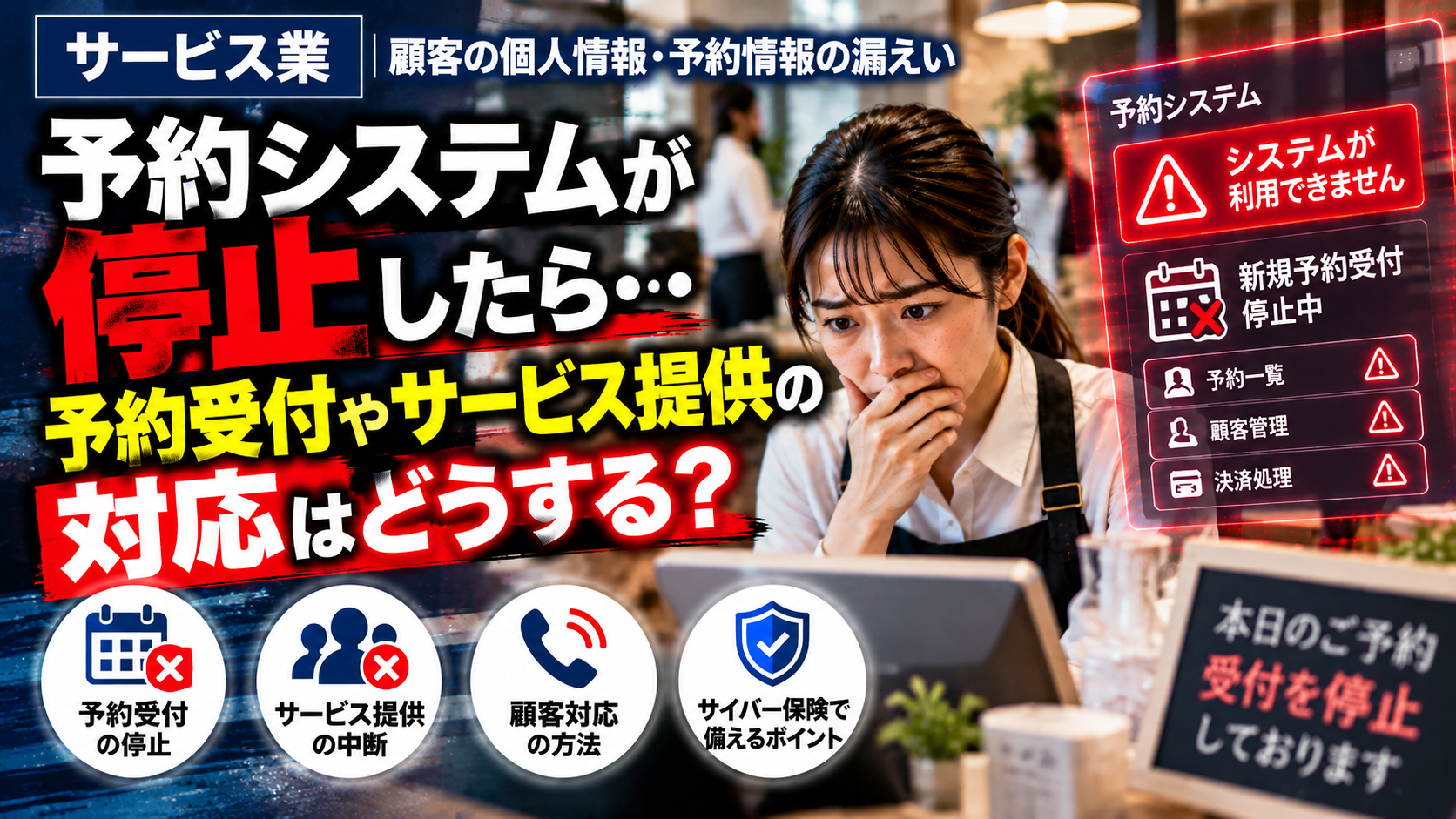 予約システムが停止したら？サービス業の営業を守るための対策