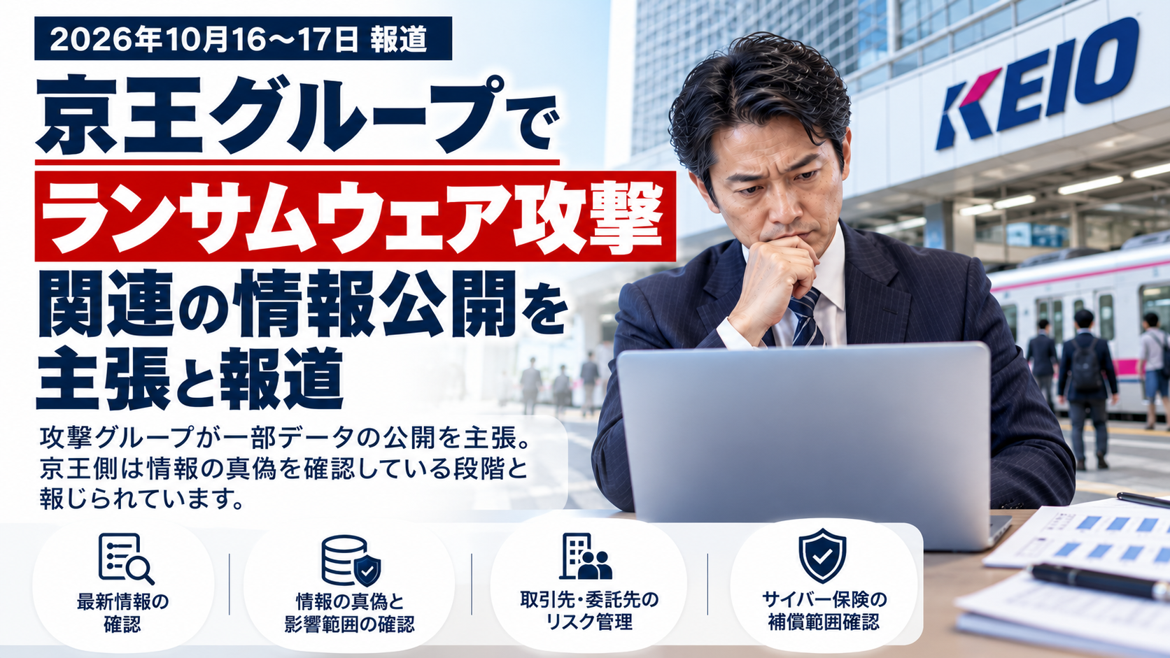 京王グループにランサムウェア攻撃｜情報公開の主張と企業の備え