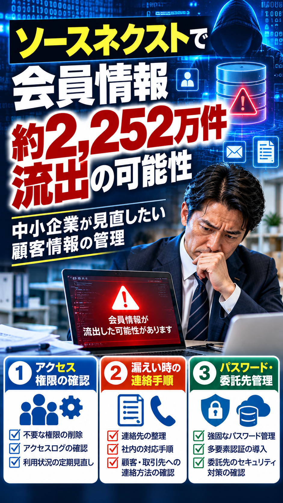 ソースネクストで会員情報流出の可能性｜中小企業の対策