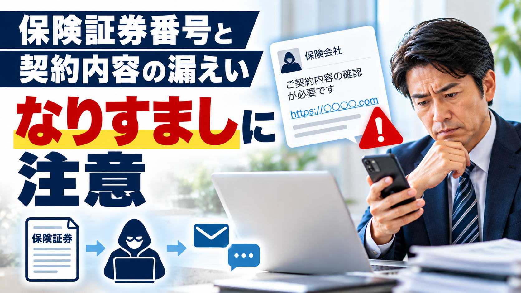 保険証券番号と契約内容の漏えい｜なりすましに注意