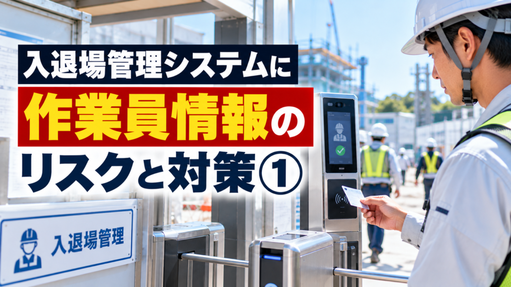 建設現場の入退場管理システムに潜む作業員情報流出リスクと対策