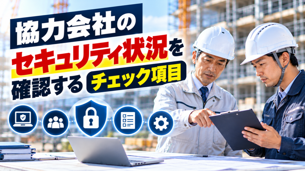 協力会社のセキュリティ状況｜建設会社が確認したい実務チェック項目