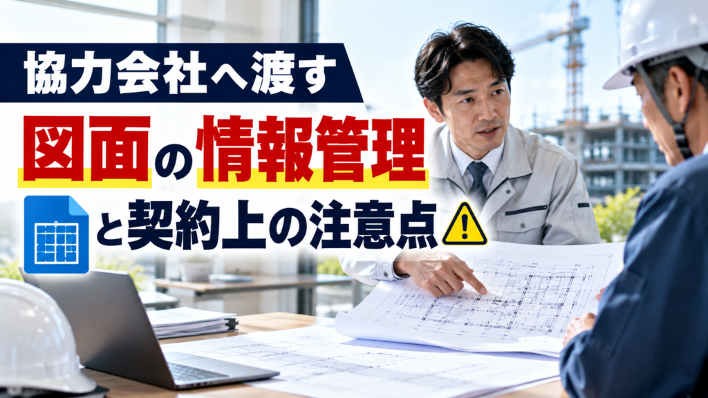 協力会社へ渡す図面の情報管理｜建設会社が確認したい契約上の注意点