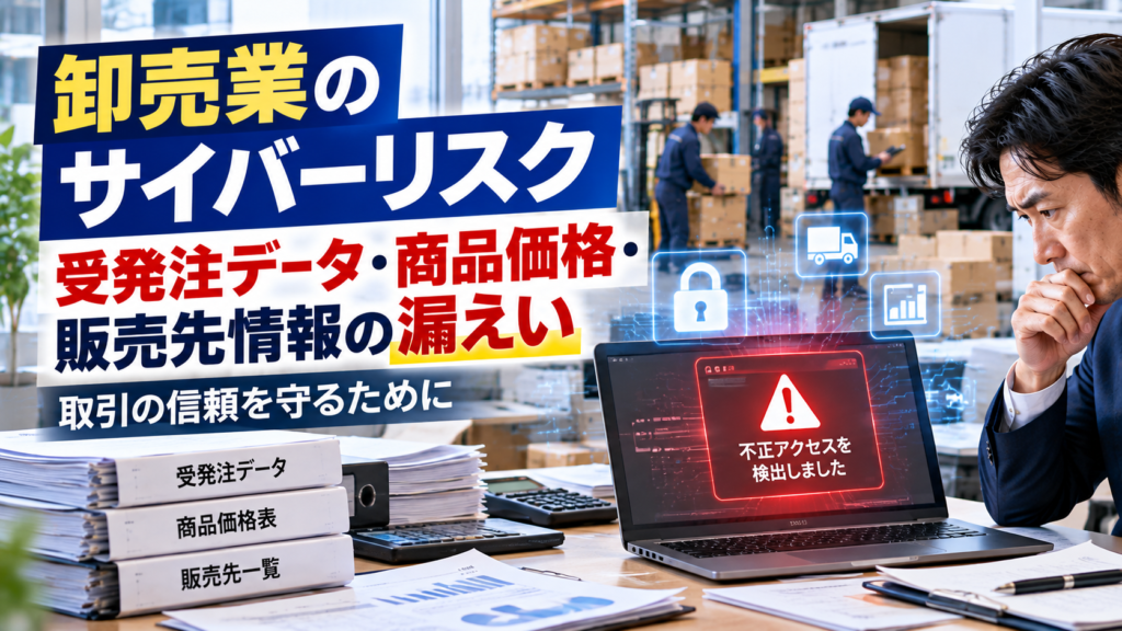 卸売業の情報漏えい対策｜受発注データ・商品価格・販売先情報を守る