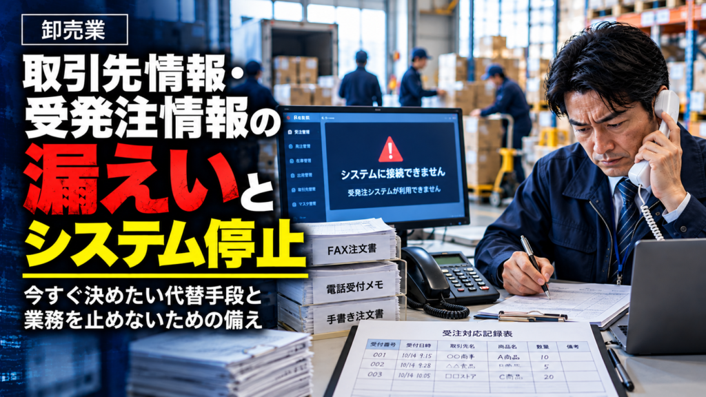 卸売業の受発注停止！電話・FAX対応で失敗しないための備え
