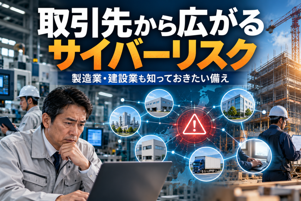 取引先から広がるサイバーリスク｜製造業・建設業が知っておきたい対策