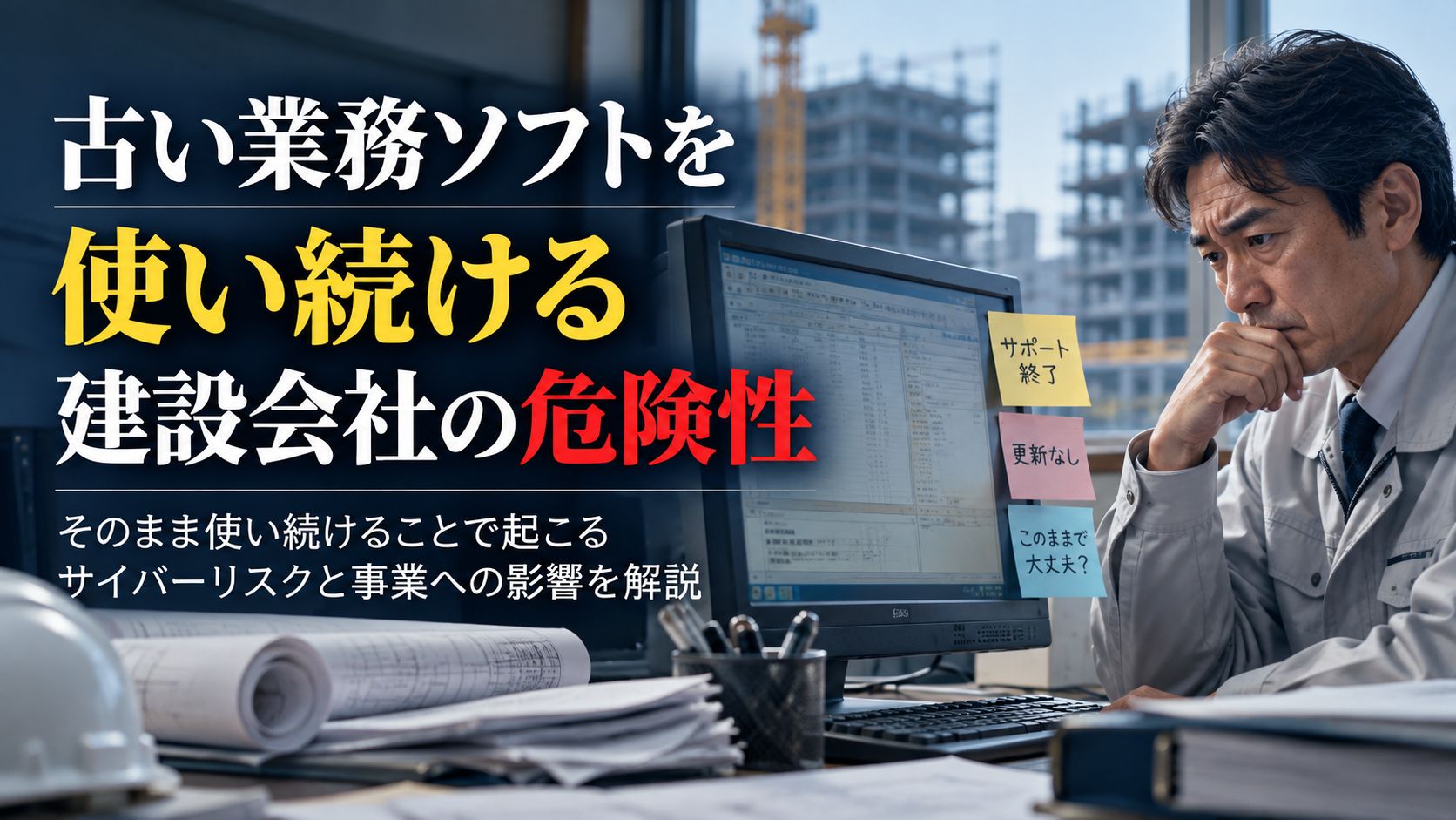 古い業務ソフトを使い続ける建設会社の危険性と対策を徹底解説