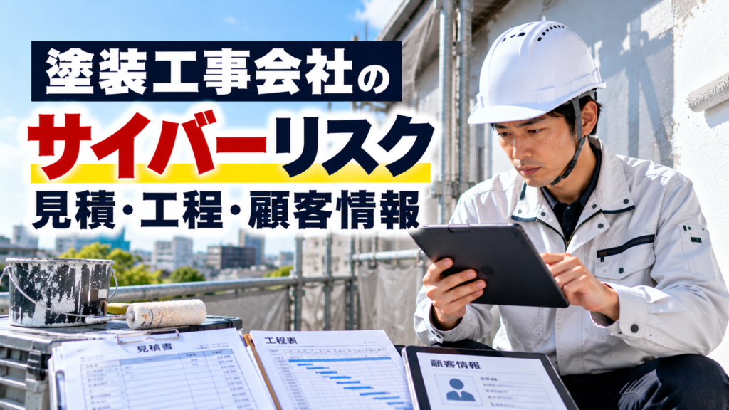 塗装工事会社の見積・工程・顧客情報｜サイバーリスクと管理対策