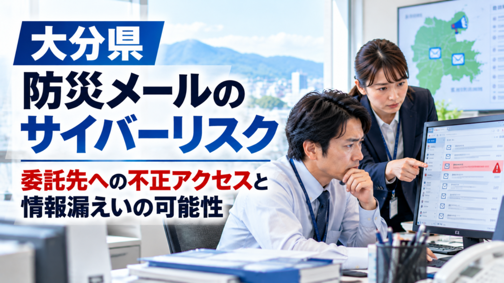 大分県の防災メールで情報漏えいの可能性｜委託先への不正アクセスから学ぶ企業の備え