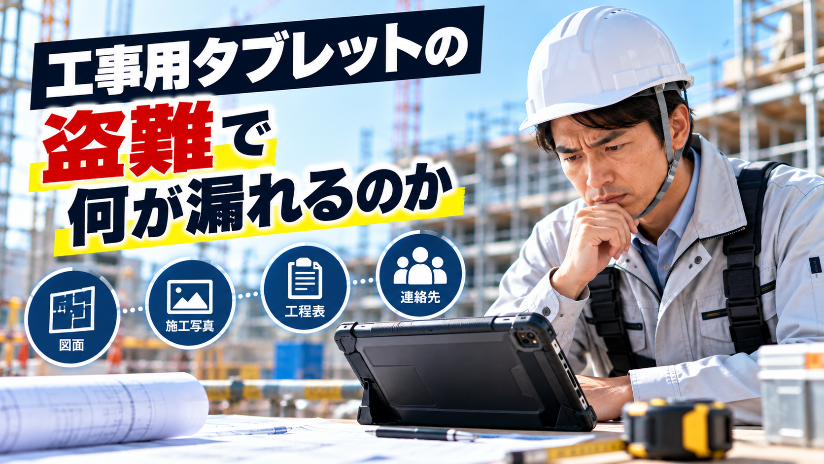 工事用タブレットの盗難｜建設会社で漏れる情報と初動対応の確認手順