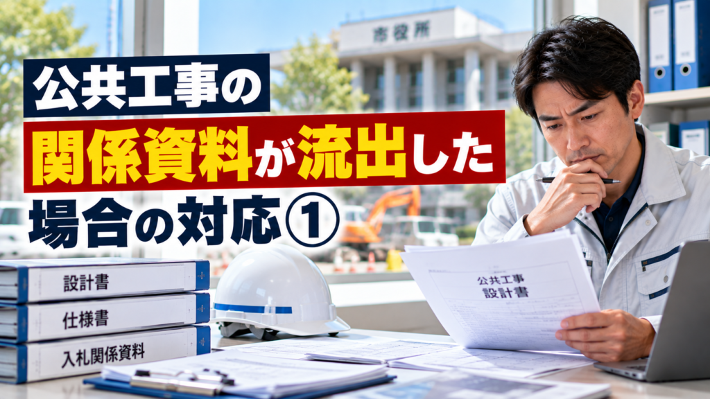 公共工事の関係資料が流出した際の初動対応と再発防止の確認事項