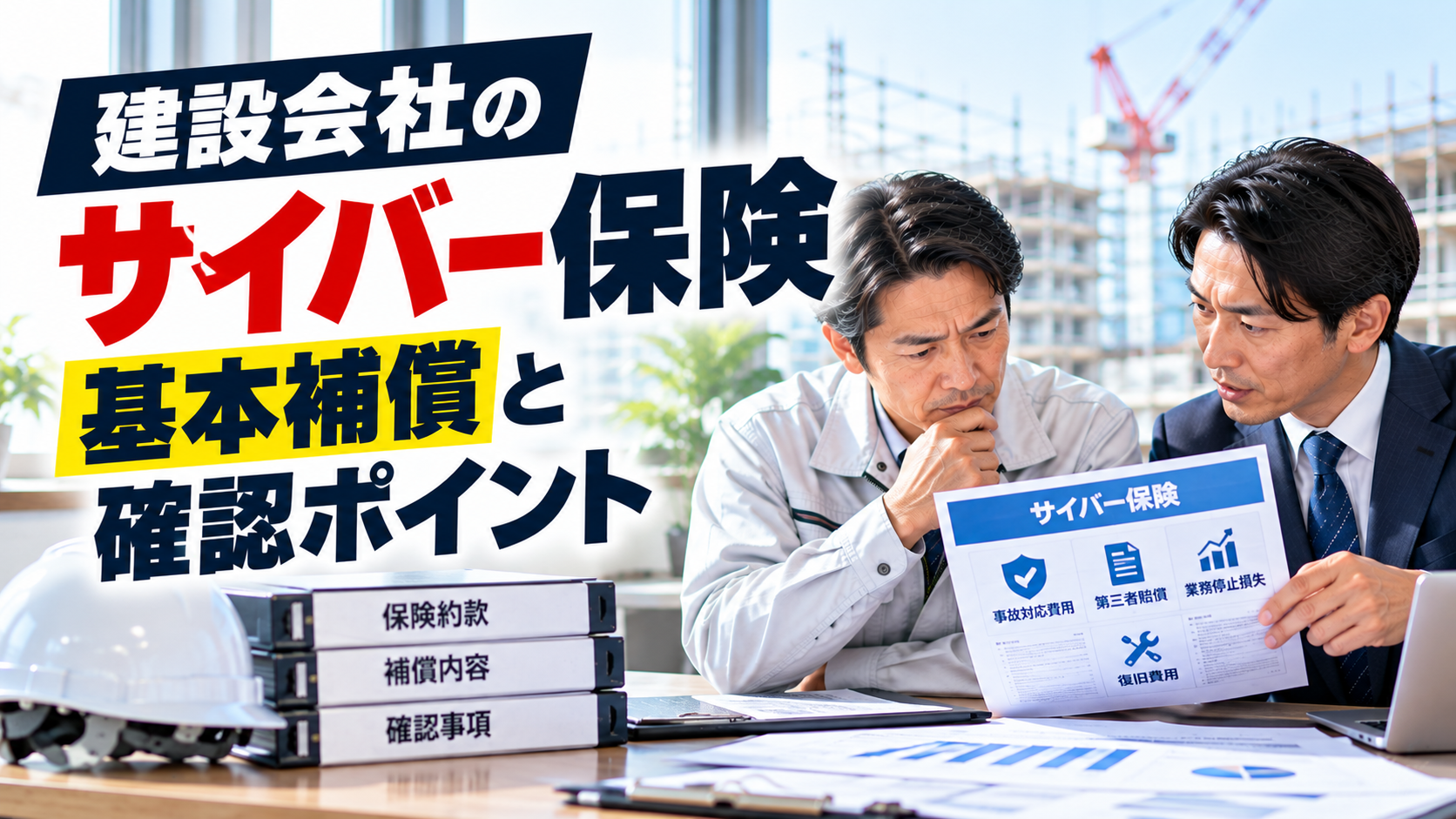 建設会社のサイバー保険｜基本補償と確認すべき重要ポイント