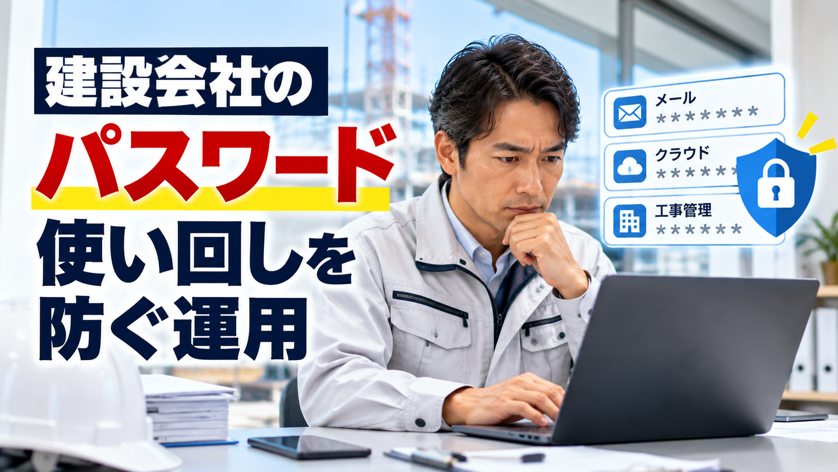 建設会社のパスワード使い回しを防ぐ運用と管理の基本対策