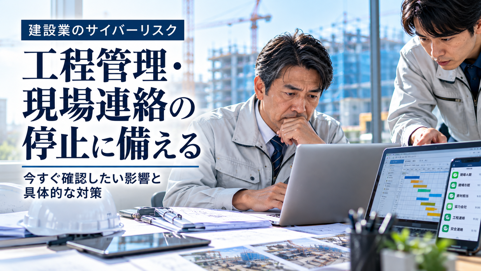 建設業の工程管理・現場連絡が停止したら？事前対策と復旧手順