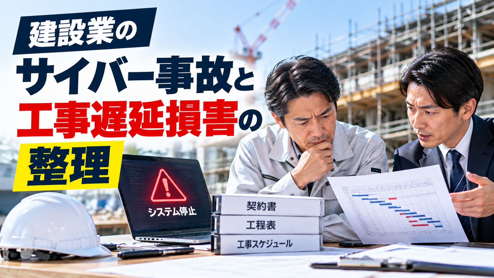 建設業のサイバー事故と工事遅延損害｜契約責任と補償の確認事項