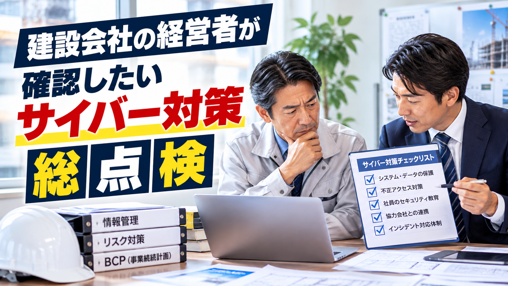 建設会社のサイバー対策総点検｜社長が確認したい重要な項目