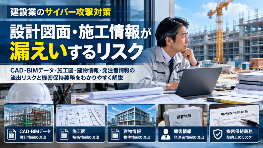 建設業の図面・施工情報漏えい｜CAD・BIMと発注者情報を守る対策