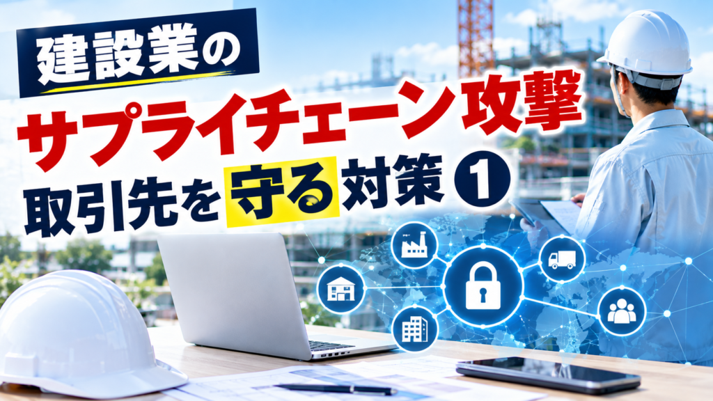 建設業のサプライチェーン攻撃｜取引先を守る実践対策と確認事項
