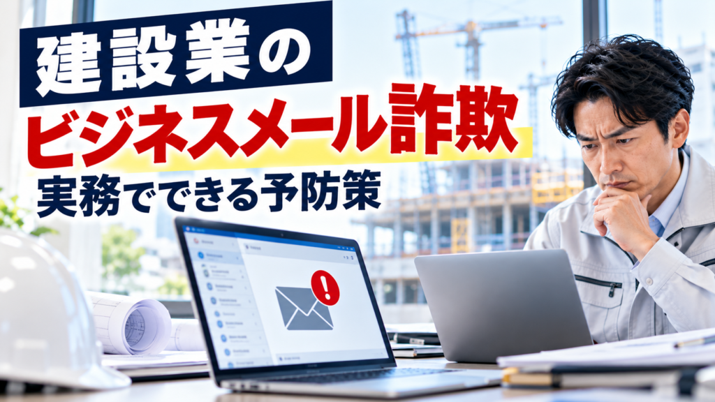 建設業のビジネスメール詐欺｜現場と経理で実践する予防策と確認手順