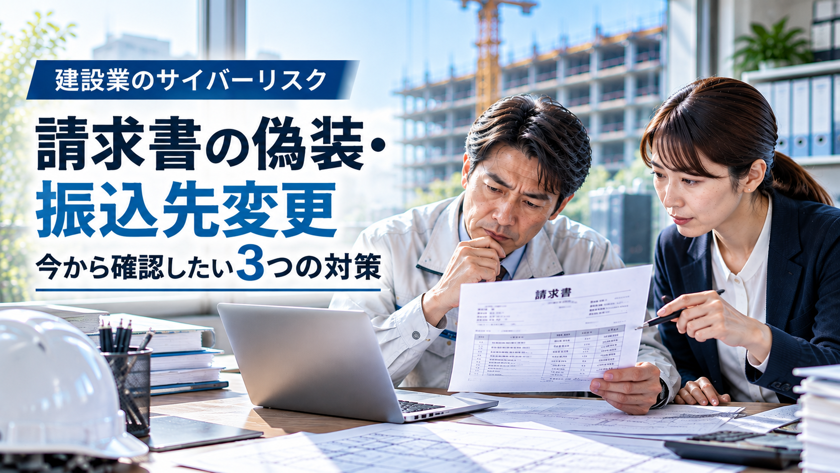建設業の請求書偽装・振込先変更詐欺を防ぐ3つの対策